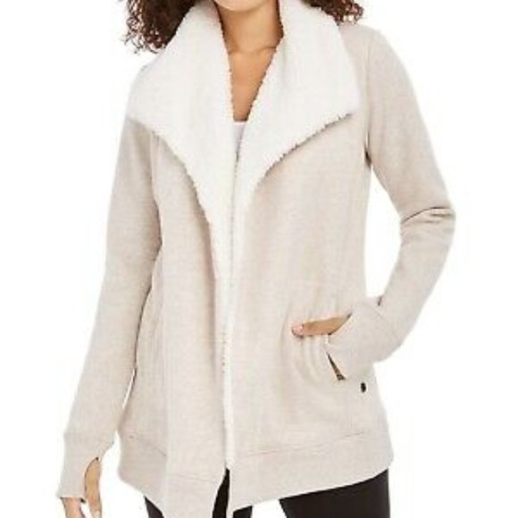 Ideology Sweaters - Ideology Womens Jacket XXL Cream Beige Sherpa NWT
